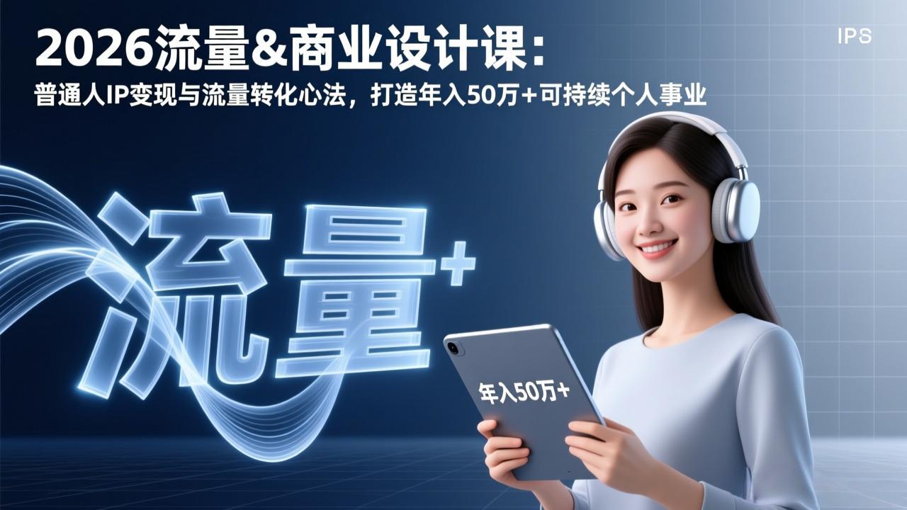 2026流量&商业设计课:普通人IP变现与流量转化心法,打造年入50万+可持续个人事业采购|汽车产业|汽车配件|机加工蚂蚁智酷企业交流社群中心