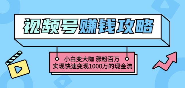 玩转微信视频号赚钱：小白变大咖涨粉百万实现快速变现1000万的现金流采购|汽车产业|汽车配件|机加工蚂蚁智酷企业交流社群中心