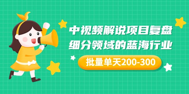 某付费文章：中视频解说项目复盘：细分领域的蓝海行业 批量单天200-300收益采购|汽车产业|汽车配件|机加工蚂蚁智酷企业交流社群中心