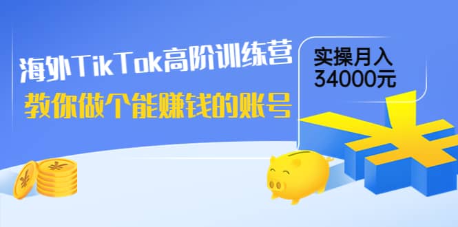 海外TikTok高阶训练营：教你做个能赚钱的账号，实操月入34000元！采购|汽车产业|汽车配件|机加工蚂蚁智酷企业交流社群中心