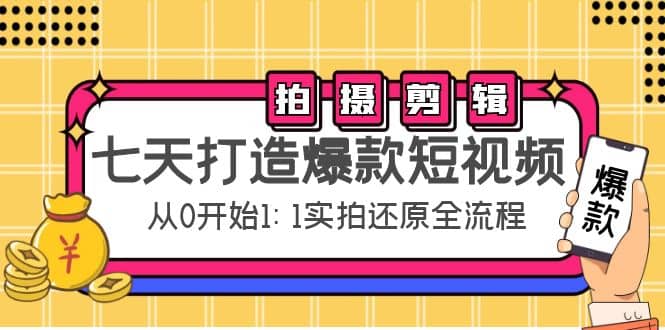 七天打造爆款短视频:拍摄+剪辑实操,从0开始1:1实拍还原实操全流程采购|汽车产业|汽车配件|机加工蚂蚁智酷企业交流社群中心