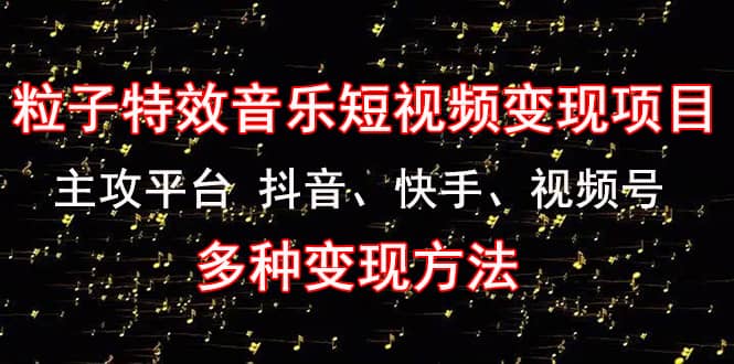 《粒子特效音乐短视频变现项目》主攻平台 抖音、快手、视频号 多种变现方法采购|汽车产业|汽车配件|机加工蚂蚁智酷企业交流社群中心