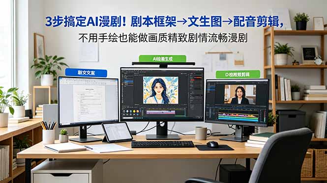 3步搞定AI漫剧！剧本框架→文生图→配音剪辑，不用手绘也能做画质精致剧情流畅漫剧采购|汽车产业|汽车配件|机加工企业家交流社群中心