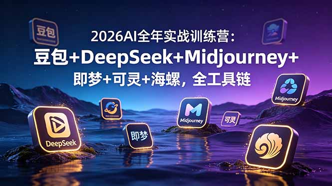 2026AI全年实战训练营：豆包+DeepSeek+Midjourney+即梦+可灵+海螺，全工具链采购|汽车产业|汽车配件|机加工企业家交流社群中心
