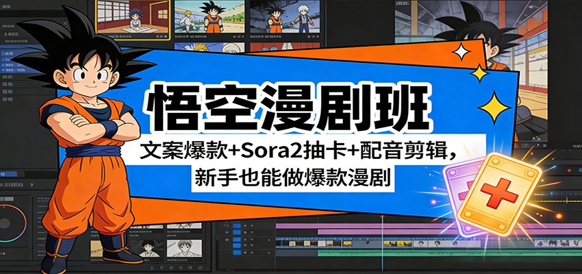 悟空漫剧班：文案爆款+Sora2抽卡+配音剪辑，新手也能做爆款漫剧采购|汽车产业|汽车配件|机加工蚂蚁智酷企业交流社群中心