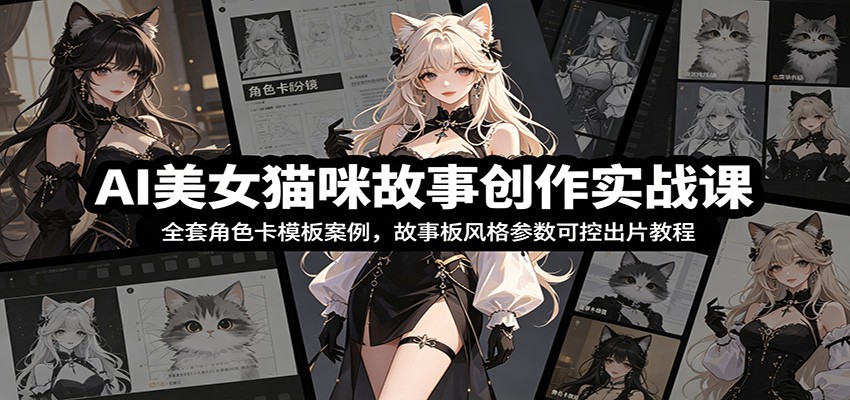 AI美女猫咪故事创作实战课：全套角色卡模板案例，故事板风格参数可控出片教程采购|汽车产业|汽车配件|机加工企业家交流社群中心