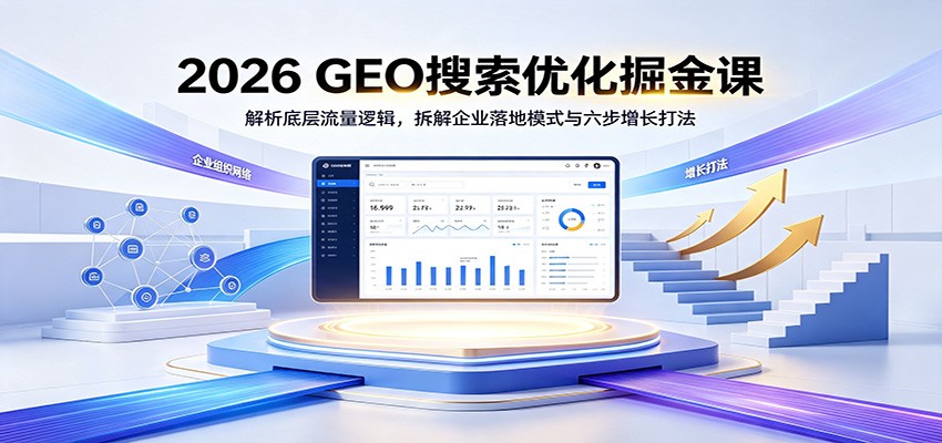 2026 GEO搜索优化掘金课:解析底层流量逻辑,拆解企业落地模式与六步增长打法采购|汽车产业|汽车配件|机加工企业家交流社群中心