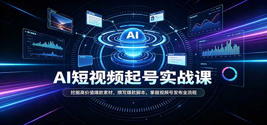 短视频AI起号实战课:挖掘高价值爆款素材,撰写爆款脚本,掌握视频号发布全流程采购|汽车产业|汽车配件|机加工企业家交流社群中心