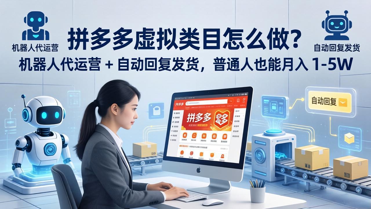 拼多多虚拟类目怎么做？机器人代运营 + 自动回复发货，普通人也能月入 1-5W采购|汽车产业|汽车配件|机加工企业家交流社群中心