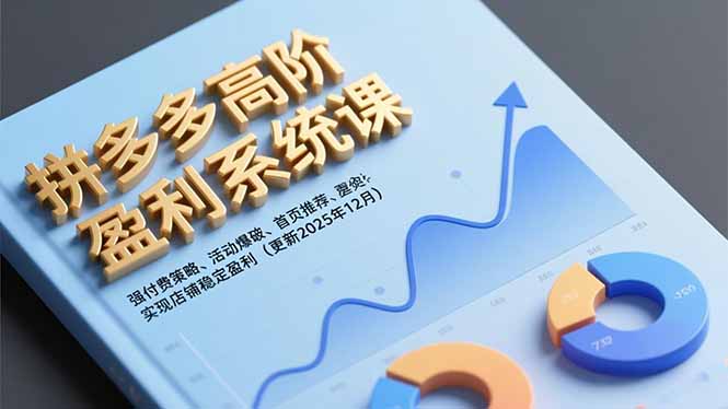 拼多多高阶盈利系统课,强付费策略、活动爆破、首页推荐,实现店铺稳定盈利(更新12月采购|汽车产业|汽车配件|机加工蚂蚁智酷企业交流社群中心