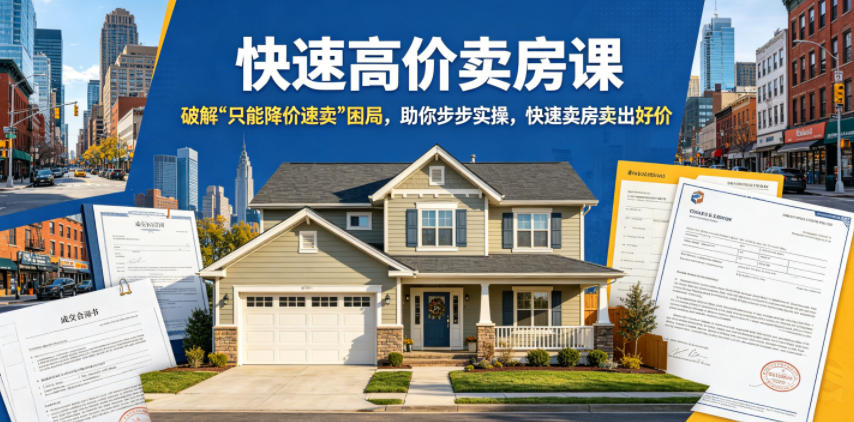 快速高价卖房课,破解“只能降价速卖”困局,助你步步实操,快速卖房卖出好价(更新2026)采购|汽车产业|汽车配件|机加工企业家交流社群中心