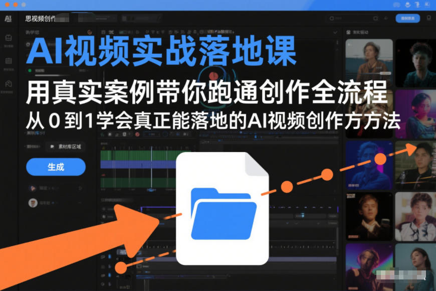 AI视频实战落地课,用真实案例带你跑通创作全流程,从0到1学会真正能落地的AI视频创作方法采购|汽车产业|汽车配件|机加工蚂蚁智酷企业交流社群中心