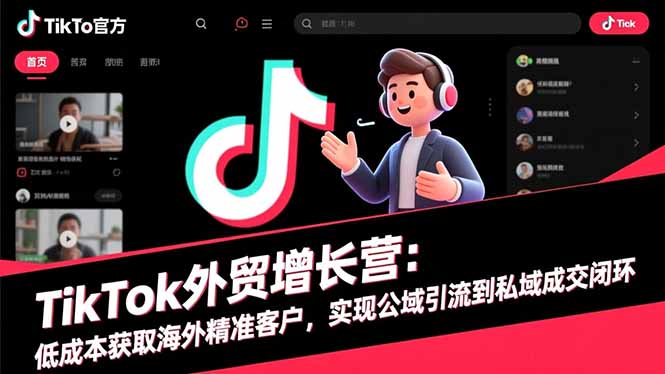 TikTok外贸增长营：低成本获取海外精准客户，实现公域引流到私域成交闭环采购|汽车产业|汽车配件|机加工蚂蚁智酷企业交流社群中心
