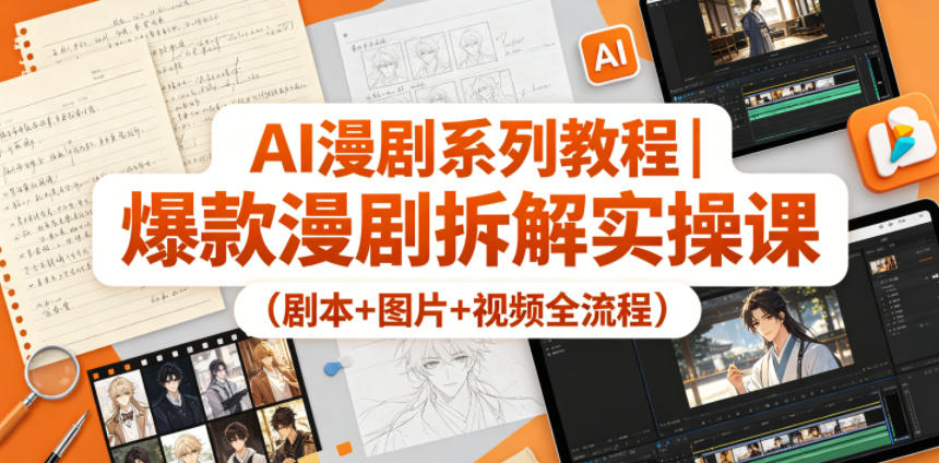 AI漫剧系列教程｜爆款漫剧拆解实操课(剧本+图片+视频全流程)采购|汽车产业|汽车配件|机加工企业家交流社群中心
