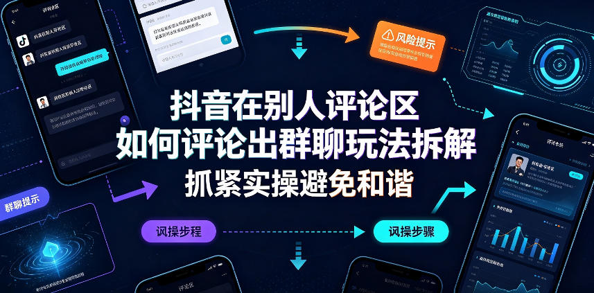 抖音在别人评论区如何评论出群聊玩法拆解,抓紧实操避免和谐采购|汽车产业|汽车配件|机加工企业家交流社群中心