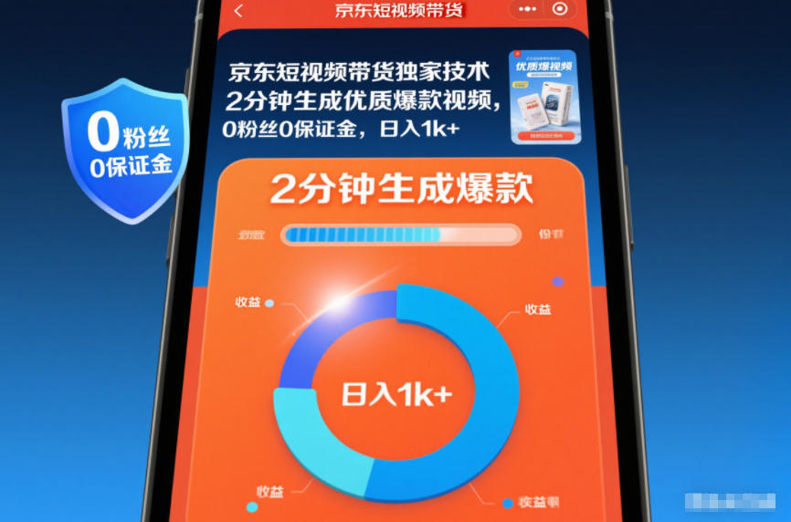 京东短视频带货独家技术,2分钟生成一条优质爆款视频,0粉丝0保证金,日入1k+【揭秘】采购|汽车产业|汽车配件|机加工蚂蚁智酷企业交流社群中心