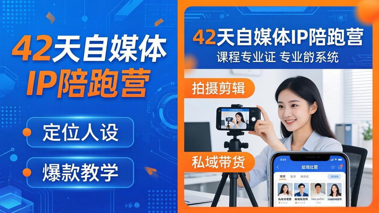 42天自媒体IP陪跑营-26年4月19更新：定位人设爆款全教学，拍摄剪辑私域带货一站式落地采购|汽车产业|汽车配件|机加工企业家交流社群中心