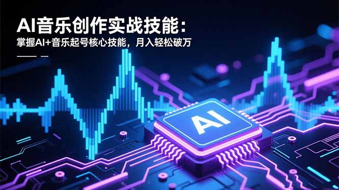 AI音乐创作实战技能:掌握AI+音乐起号核心技能,月入轻松破万采购|汽车产业|汽车配件|机加工蚂蚁智酷企业交流社群中心