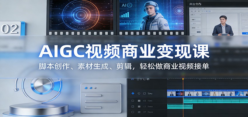 AIGC视频商业变现课：脚本创作、素材生成、剪辑，轻松做商业视频接单采购|汽车产业|汽车配件|机加工蚂蚁智酷企业交流社群中心
