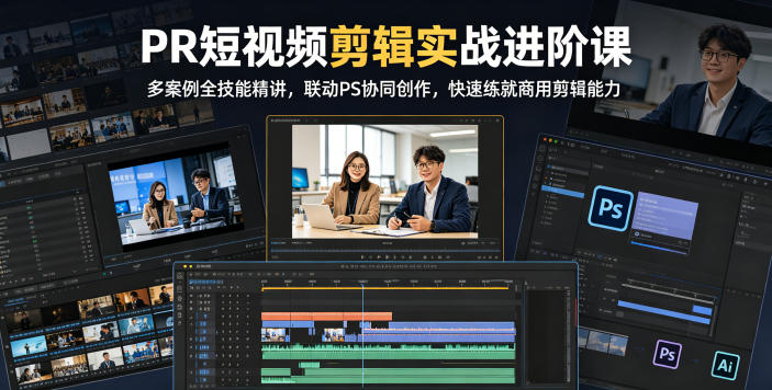 PR短视频剪辑实战进阶课,多案例全技能精讲,联动PS协同创作,快速练就商用剪辑能力采购|汽车产业|汽车配件|机加工企业家交流社群中心