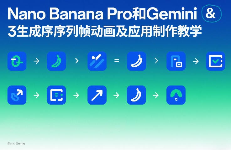 Nano Banana Pro和Gemini 3生成序列帧动画及应用制作教学采购|汽车产业|汽车配件|机加工蚂蚁智酷企业交流社群中心