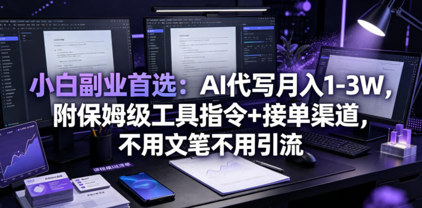 小白副业首选：AI代写月入1-3W，附保姆级工具指令+接单渠道，不用文笔不用引流【揭秘】采购|汽车产业|汽车配件|机加工企业家交流社群中心