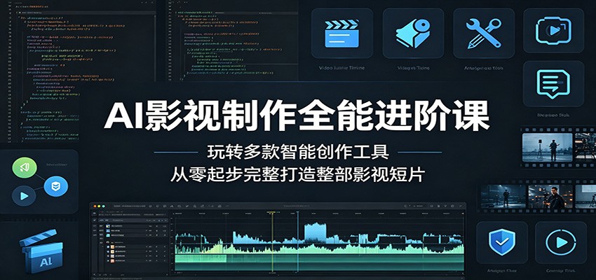 AI影视制作全能进阶课：玩转多款智能创作工具，从零起步完整打造整部影视短片采购|汽车产业|汽车配件|机加工企业家交流社群中心
