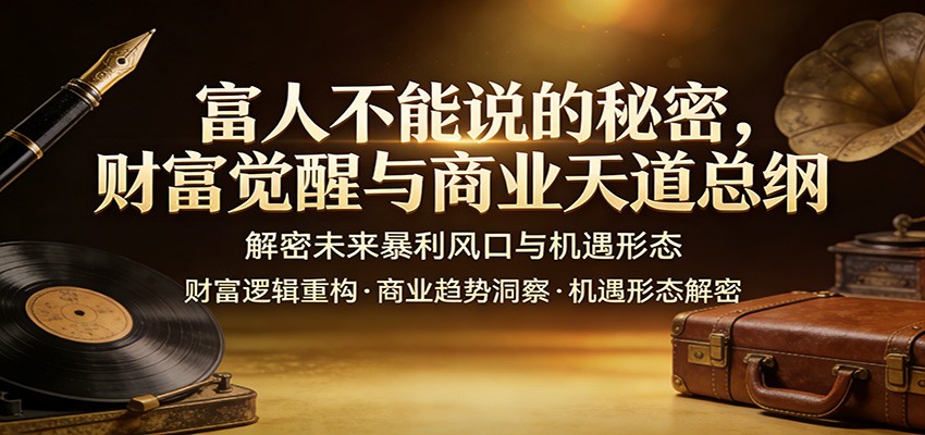 富人不能说的秘密，财富觉醒与商业天道总纲，解密未来暴利风口与机遇形态采购|汽车产业|汽车配件|机加工蚂蚁智酷企业交流社群中心