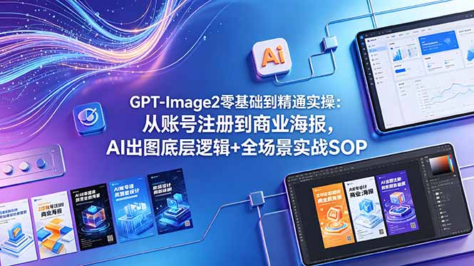 GPT-Image2零基础到精通实操:从账号注册到商业海报,AI出图底层逻辑+全场景实战SOP采购|汽车产业|汽车配件|机加工企业家交流社群中心