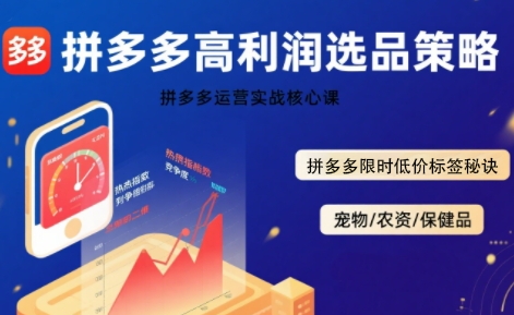 拼多多选品暴利技术实战课，拼多多高利润选品策略，拼多多限时低价标签秘诀采购|汽车产业|汽车配件|机加工蚂蚁智酷企业交流社群中心