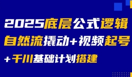 2025底层公式逻辑自然流撬动+视频起号+千川基础计划搭建采购|汽车产业|汽车配件|机加工蚂蚁智酷企业交流社群中心