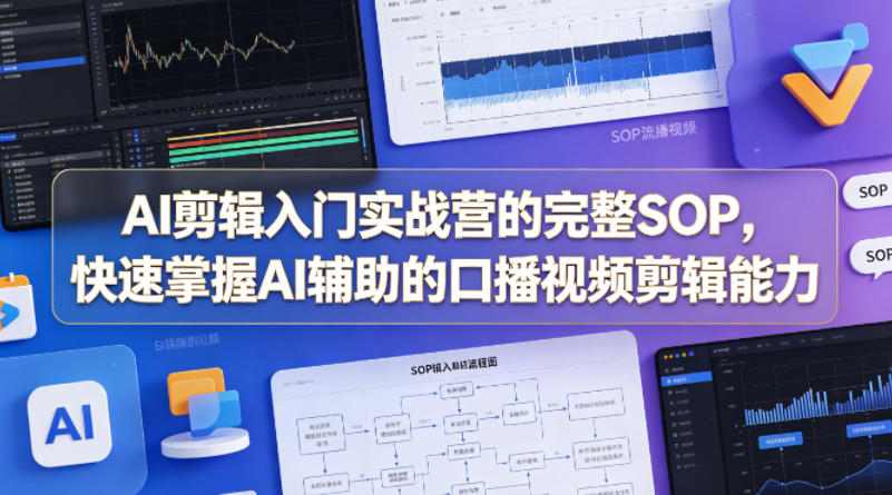AI剪辑入门实战营的完整SOP，快速掌握AI辅助的口播视频剪辑能力采购|汽车产业|汽车配件|机加工企业家交流社群中心