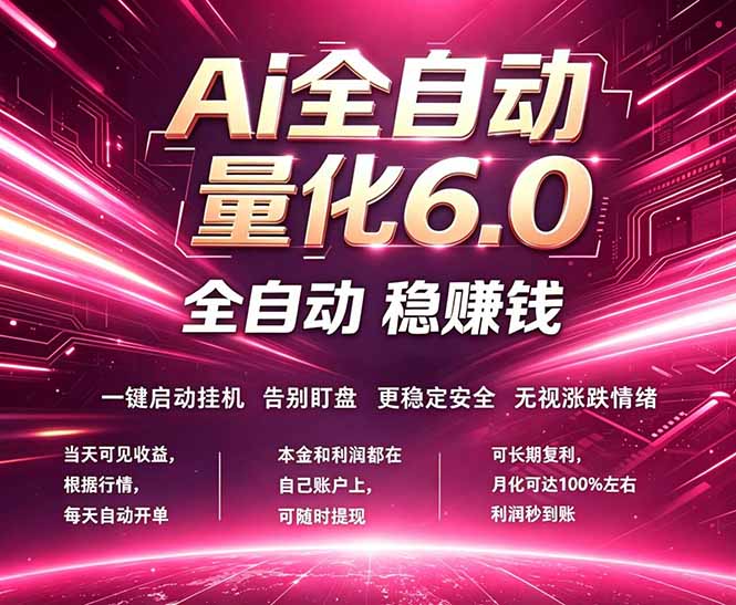 最新AI量化交易6.0，24小时自动运行，绿色稳定！日入1000+采购|汽车产业|汽车配件|机加工企业家交流社群中心