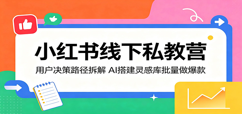 小红书线下私教营：用户决策路径拆解，AI搭建灵感库批量做爆款采购|汽车产业|汽车配件|机加工企业家交流社群中心