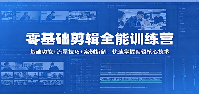 零基础剪辑全能训练营：基础功能+流量技巧+案例拆解，快速掌握剪辑核心技术采购|汽车产业|汽车配件|机加工企业家交流社群中心