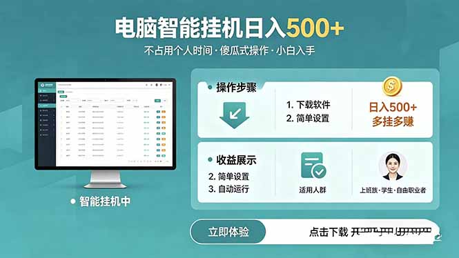AI全自动挂机项目，电脑端轻松运行，稳定日入500+，零门槛上手采购|汽车产业|汽车配件|机加工企业家交流社群中心