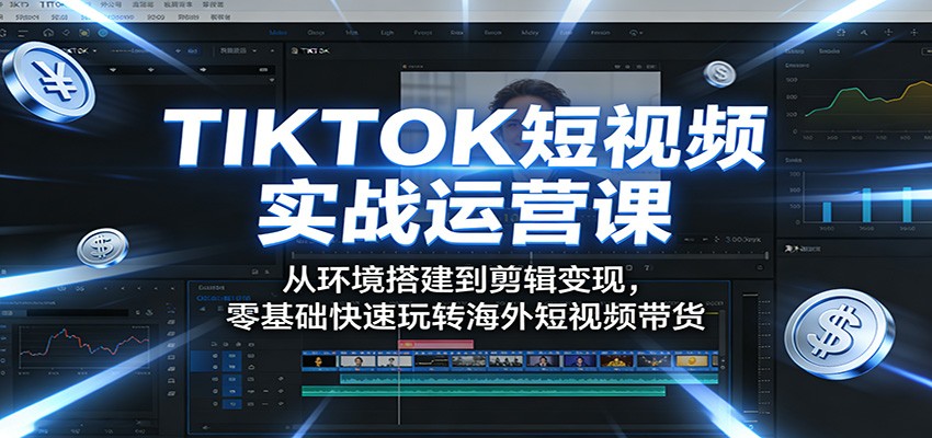 TIKTOK短视频实战运营课：从环境搭建到剪辑变现，零基础快速玩转海外短视频带货采购|汽车产业|汽车配件|机加工企业家交流社群中心