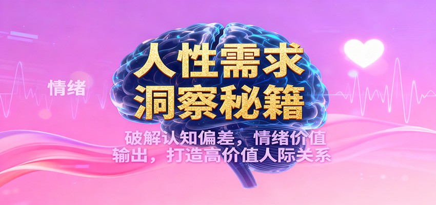 人性需求洞察秘籍,破解认知偏差,情绪价值输出,打造高价值人际关系采购|汽车产业|汽车配件|机加工蚂蚁智酷企业交流社群中心
