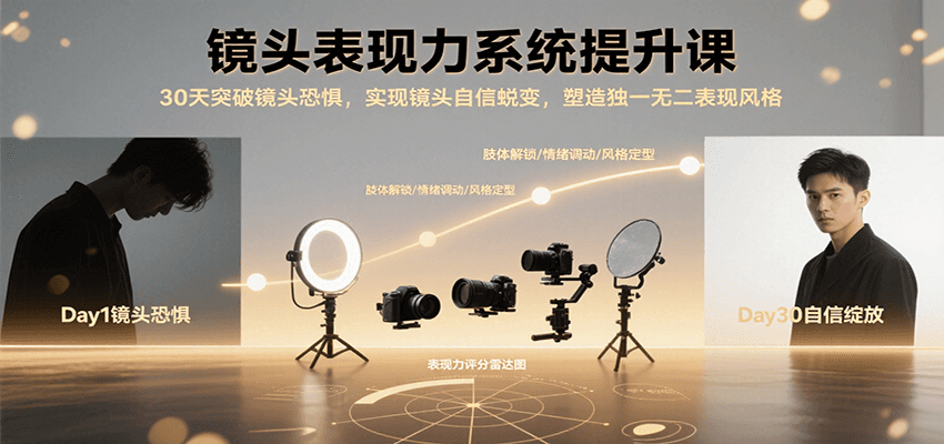 镜头表现力系统提升课,30天突破镜头恐惧实现自信蜕变,塑造独一无二表现风格采购|汽车产业|汽车配件|机加工蚂蚁智酷企业交流社群中心