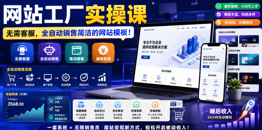 网站工厂实操课,无需客服,网站模板自动赚钱!【原创双语字幕】采购|汽车产业|汽车配件|机加工企业家交流社群中心