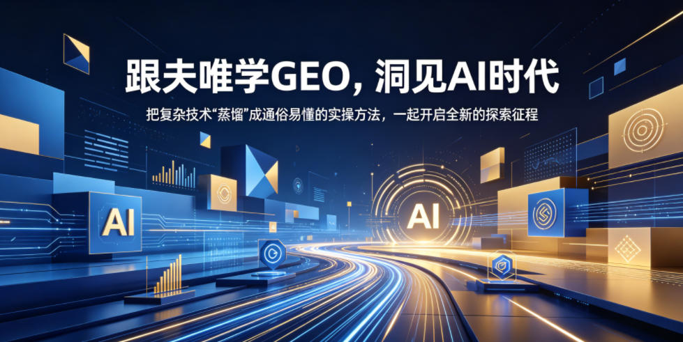 跟夫唯学GEO，洞见AI时代，把复杂技术“蒸馏”成通俗易懂的实操方法，一起开启全新的探索征程采购|汽车产业|汽车配件|机加工企业家交流社群中心