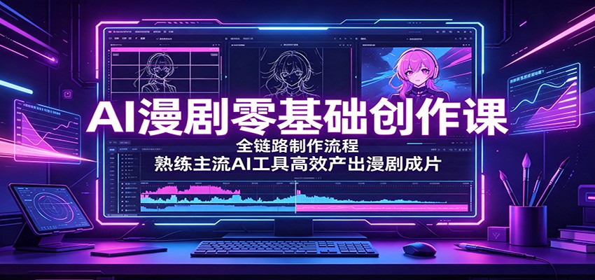 AI漫剧零基础创作课:全链路制作流程,熟练主流AI工具高效产出漫剧成片采购|汽车产业|汽车配件|机加工企业家交流社群中心