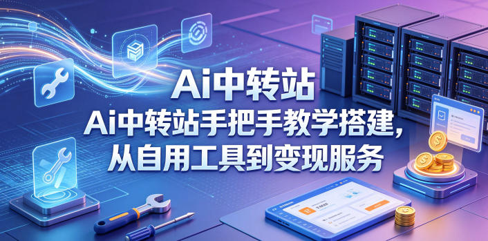 Ai中转站手把手教学搭建，从自用工具到变现服务采购|汽车产业|汽车配件|机加工企业家交流社群中心