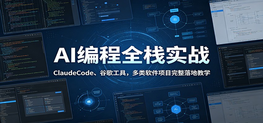 AI编程全栈实战：ClaudeCode、谷歌工具，多类软件项目完整落地教学采购|汽车产业|汽车配件|机加工企业家交流社群中心