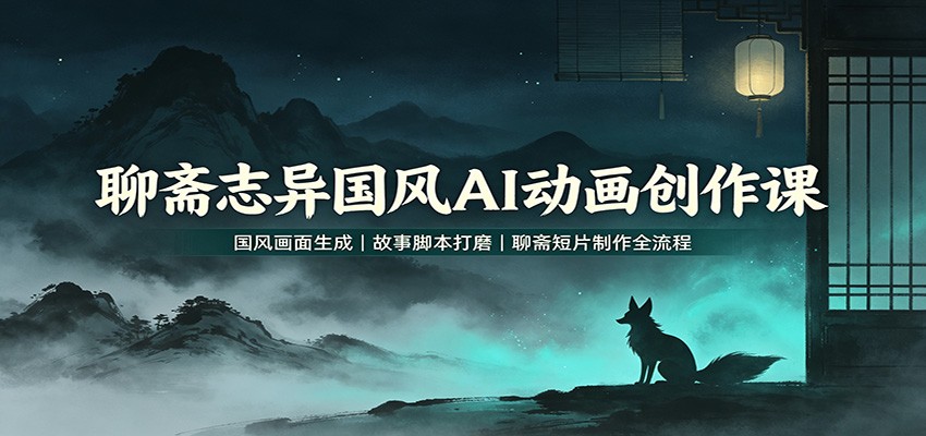 聊斋志异国风AI动画创作课：国风画面生成，故事脚本打磨，聊斋短片制作全流程采购|汽车产业|汽车配件|机加工企业家交流社群中心