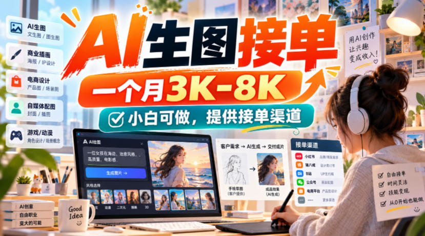 AI生图接单，一个月3K-8K，小白可做，提供接单渠道采购|汽车产业|汽车配件|机加工企业家交流社群中心