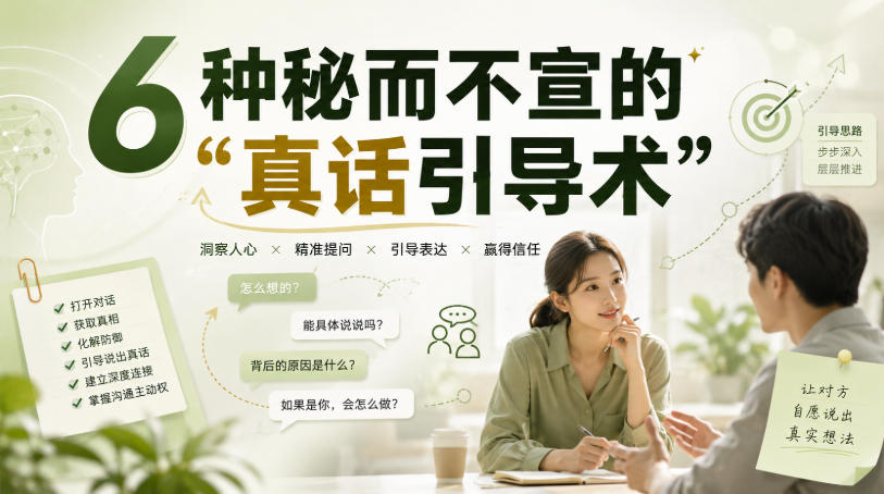 付费文章:6种秘而不宣的“真话引导术”采购|汽车产业|汽车配件|机加工企业家交流社群中心
