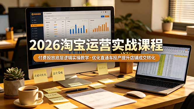2026 淘宝运营实战课程，付费投放底层逻辑实操教学，优化直通车投产提升店铺成交转化采购|汽车产业|汽车配件|机加工企业家交流社群中心