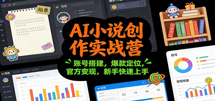 AI小说创作实战营：账号搭建，爆款定位，官方变现，新手快速上手采购|汽车产业|汽车配件|机加工蚂蚁智酷企业交流社群中心