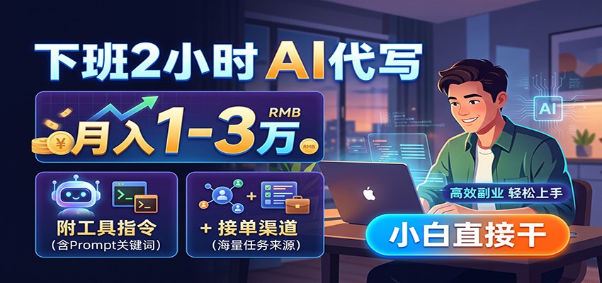 下班2小时AI代写，月入1-3万，附工具指令+接单渠道，小白直接干采购|汽车产业|汽车配件|机加工企业家交流社群中心